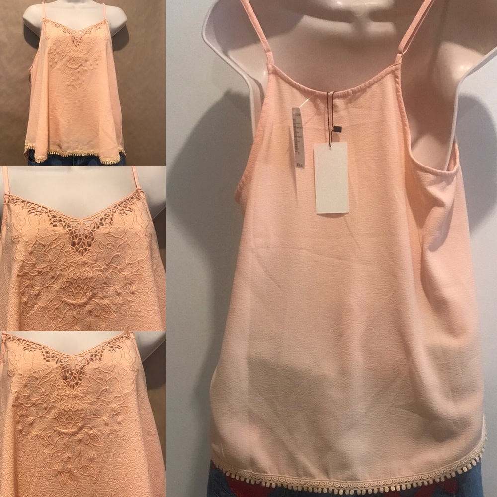 Crescent tank top peach color